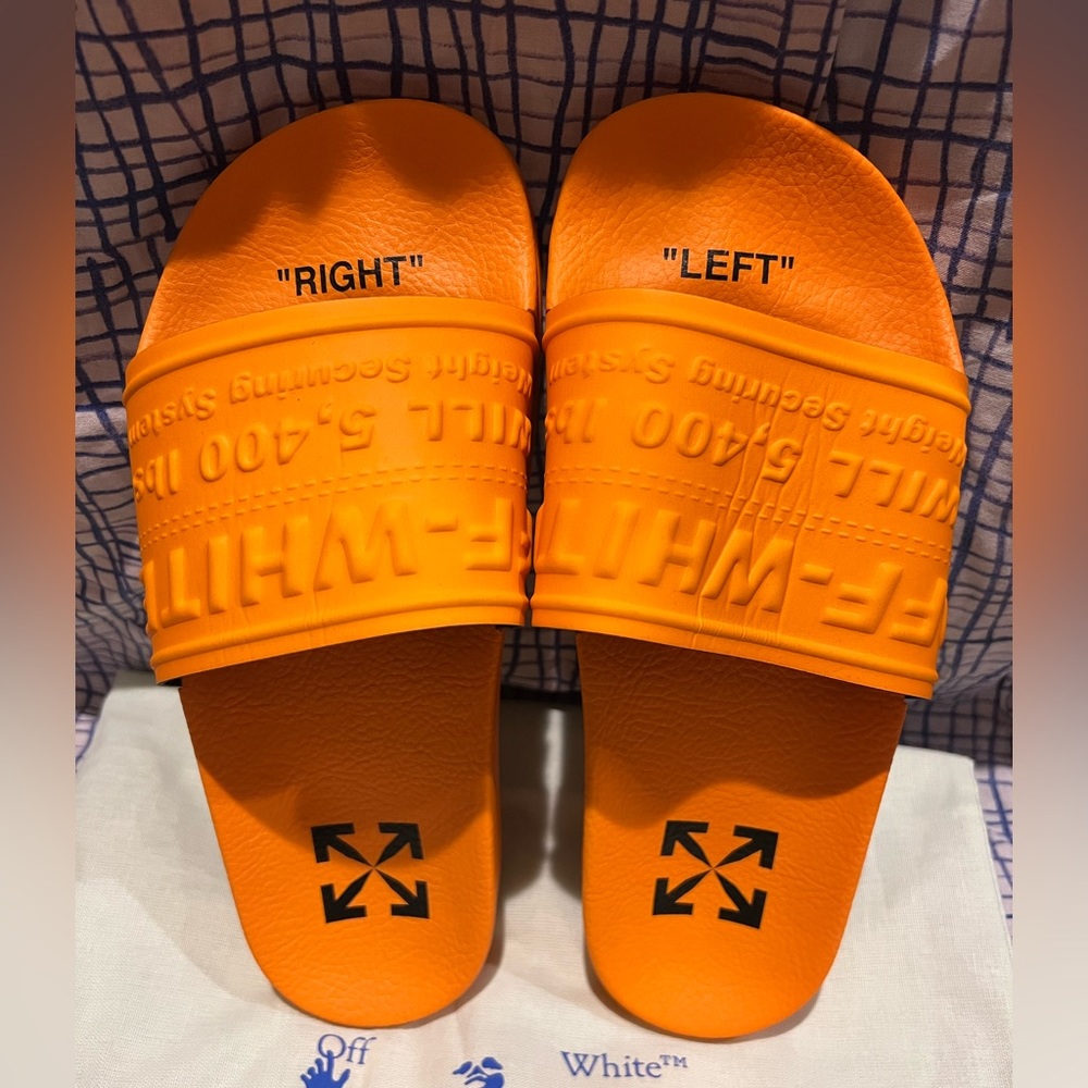OFF WHITE Orange Women Slide size 6
